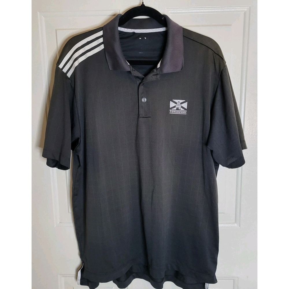 Adidas‎ Climacool Turnberry Golf Polo Shirt Men's Size XL Charcoal Gray [663]